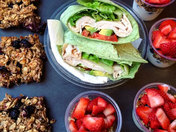 Lunch Options on a table