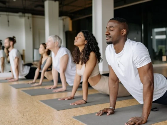 people doing yoga