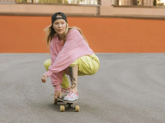 female skateboarding