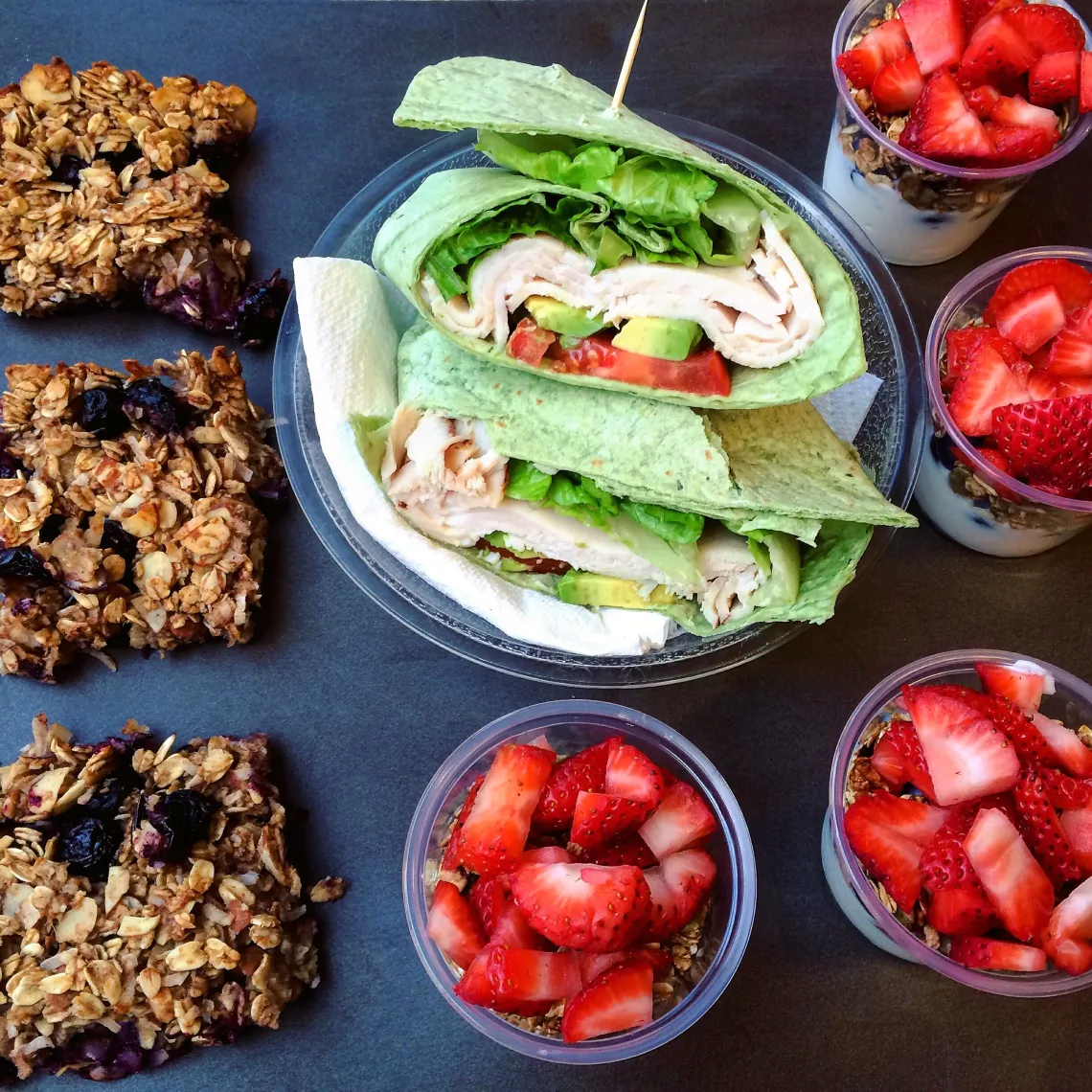 Lunch Options on a table